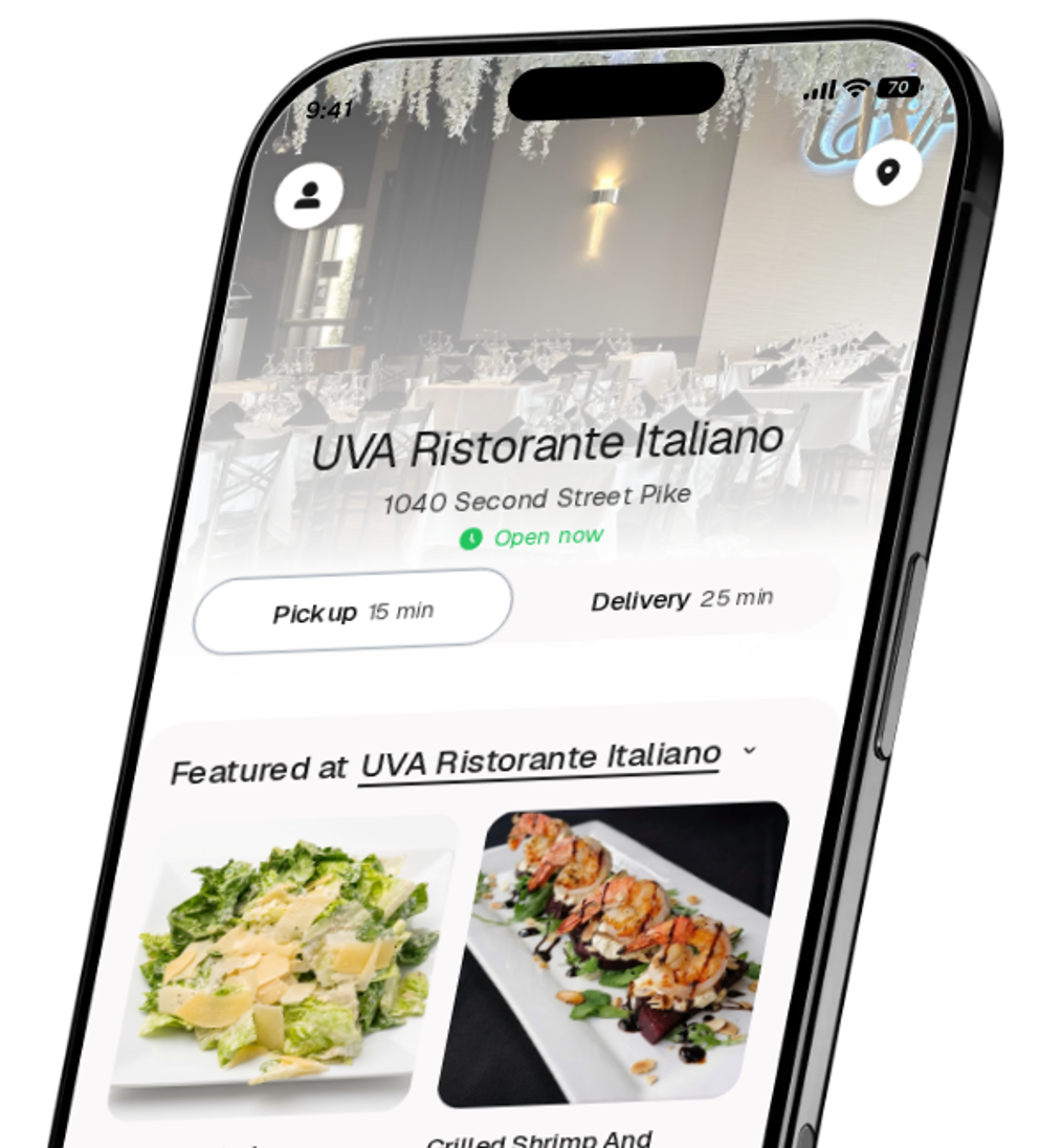 UVA Ristorante Italiano app preview